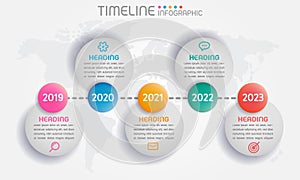 Creative timeline infographic template for presentation