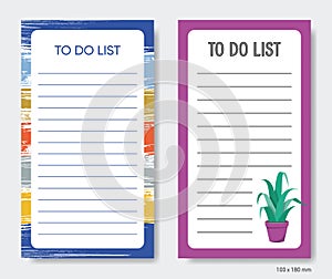 Creative to do list set vector illustration