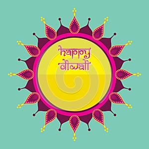 Happy Diwali traditional Indian festival greeting card design