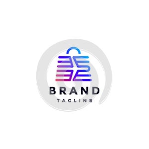 Creative Travel Bag Lines Logo Design