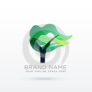 Creative tree logo design illustration
