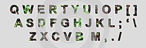 Creative typeset- stylish classic font. 3d illustration character collection
