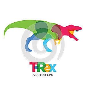 Creative Tyrannosaurus Rex Dinosaur Animal Design, Vector eps 10