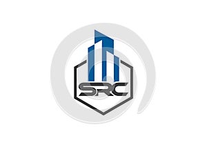 This creative and unique Accounting-&-Financial SRC text logo design