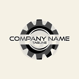 Creative unique engineering cog or gear logo design