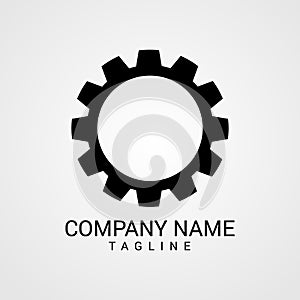Creative unique engineering cog or gear logo design