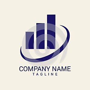 Creative unique financial graph logo design
