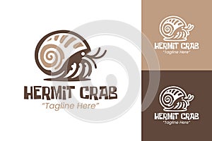 Creative and Unique Hermit Crab Logo for Branding and Business