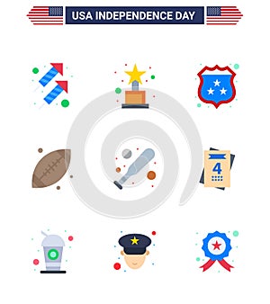 9 Creative USA Icons Modern Independence Signs and 4th July Symbols of hardball; baseball; security; usa; footbal photo
