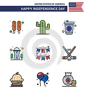  9tvůrčí spojené státy americké ikony nezávislost známky a4červenec symboly z oslava strnadi pít americký jehla 