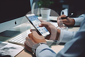 Creative ux design sketch for web and mobile phone prototyping and application development process