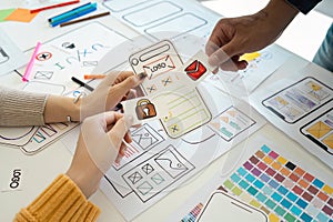 Creative UX UI Design Process with Wireframes and Prototypes for Mobile App Development