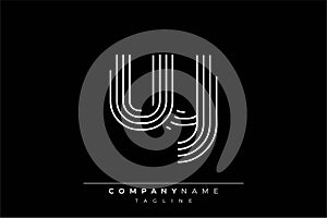 Creative UY lines letter logo design photo