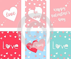 Creative valentine`s day card collection