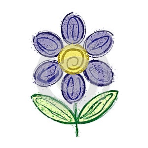 Creative vector color grunge flower icon