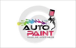 Creative vector graphic of Auto body color Painting logo design