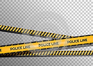 Creative vector illustration of black and yellow police stripe border.