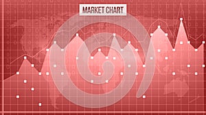 Creative vector illustration of business data financial charts. Finance diagram art design. Growing, falling market