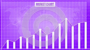 Creative vector illustration of business data financial charts. Finance diagram art design. Growing, falling market stock analysis