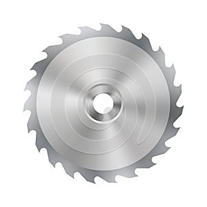 Creative vector illustration of circular saw blade for wood, metal work with welding metal fire sparks isolated on