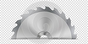 Creative vector illustration of circular saw blade for wood, metal work with welding metal fire sparks isolated on