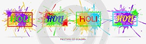 Creative vector illustration. Colored paint cloud. Indian festival of colors Holi happy. Drawing elements to design a