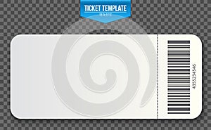 Creative vector illustration of empty ticket template mockup set isolated on transparent background. Art design blank theater, air