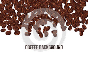 Creative vector illustration of falling roasting coffee beans isolated on transparent background. Art design seed aroma arabica ad