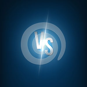 Creative vector illustration of glow versus background. VS logo art design for competition, fight, sport match, event photo