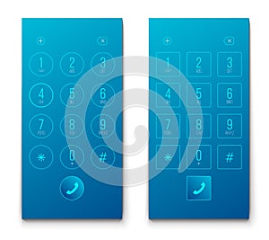 Creative vector illustration of phone dial, keypad with numbers isolated on transparent background. Art design
