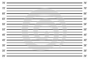 Creative vector illustration of police lineup, mugshot template with a table isolated on transparent background. Art