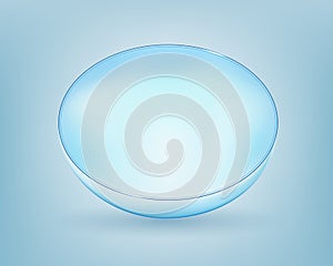 Creative vector illustration of realistic glass eye contacts lenses collection isolated on transparent background. Art