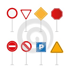 Creative vector illustration of road sign isolated on background. Art design.