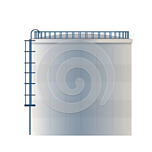 Creative vector illustration of water tank, crude oil storage reservoir isolated on transparent background. Art design