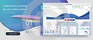 Creative vector illustration of web dashboard infographic template.Online statistics and data Analytics.Market trade.