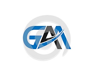 Creative Vector Letter GAA Unique Logo