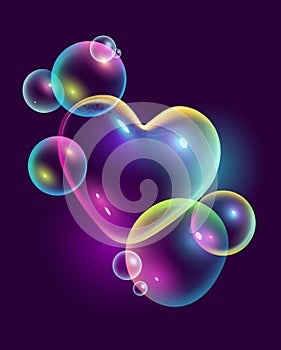 Creative Vector Realistic Bubbles Set