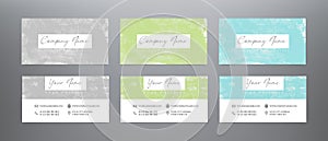 Creative vector watercolor business cards.