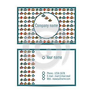 Creative visit card with pattern and space for information