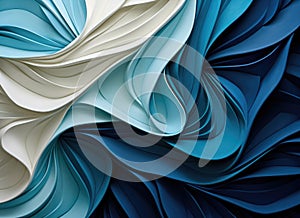 Creative volumetric abstract wavy background