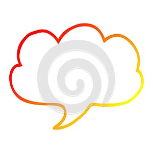 A creative warm gradient line drawing cartoon expression bubble