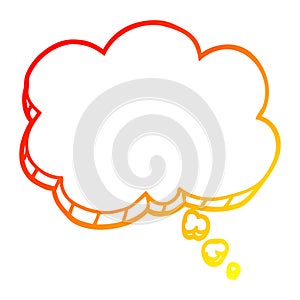 A creative warm gradient line drawing cartoon expression bubble
