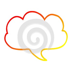 A creative warm gradient line drawing cartoon expression bubble