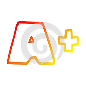 A creative warm gradient line drawing cartoon letter grades