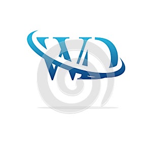 Creative WD logo icon design