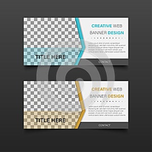 Creative web banner design . minimal style . card tag . badge . Flat linear , illustration
