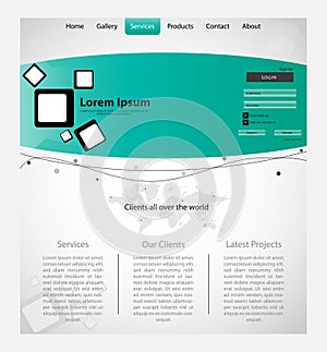 Creative Web Template with Map.