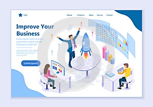 Creative website template of Improve Your Business concept