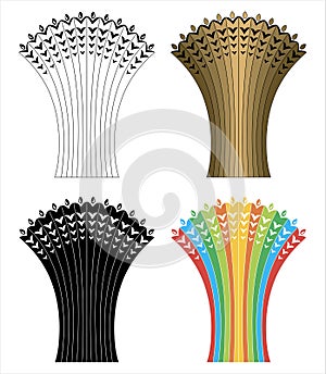 Creative wheat sheafs