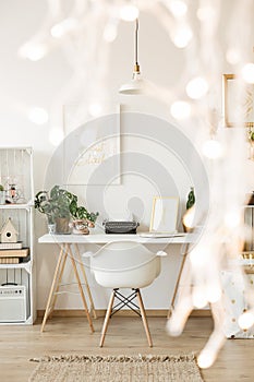 Creative white desk